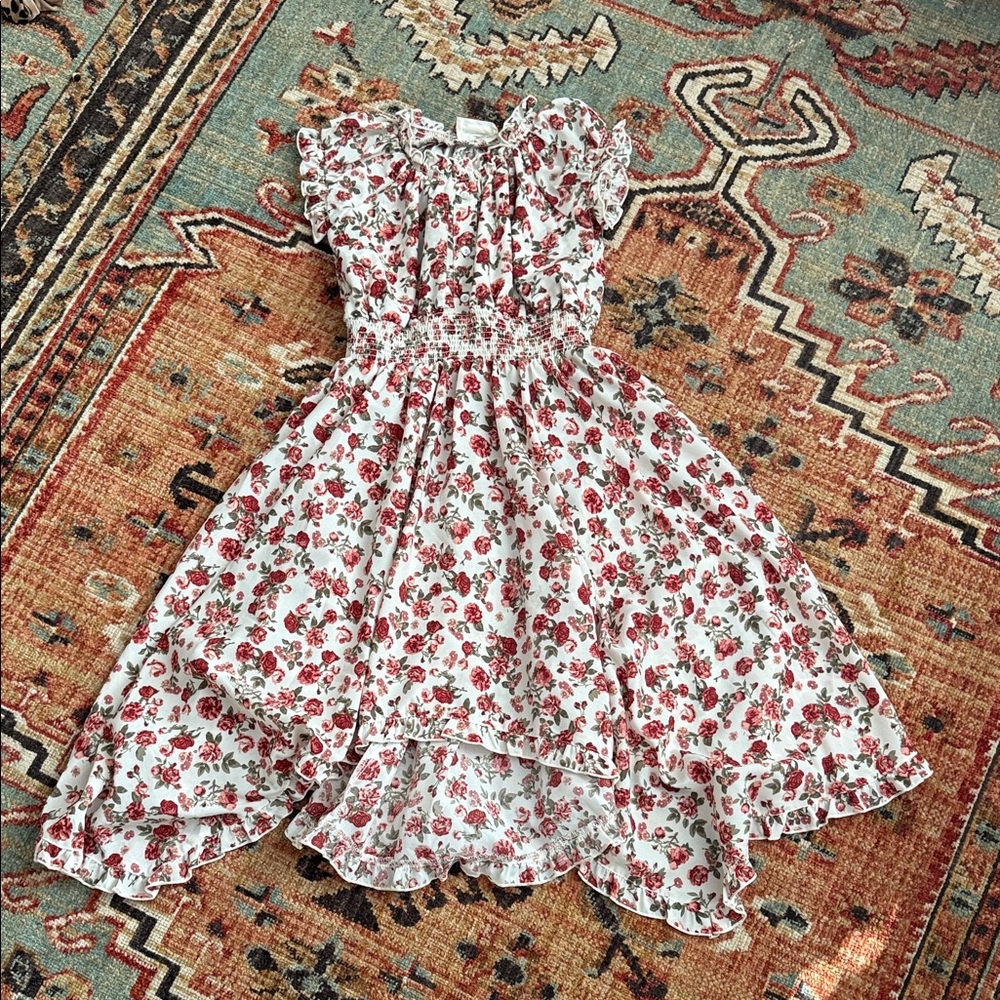 Joyfolie Floral Kids Dress - Black and Brown